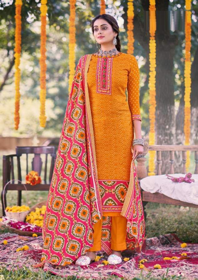 Gulnar 1001 Pashmina Jacquard Printed Fancy Casual Wear Dress Material Collection